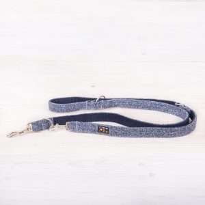 Oscar and Hooch Recycled Blue Tweed dog training lead