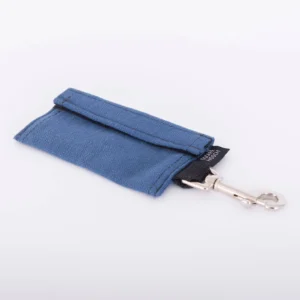 Eco SoftFit Denim Blue poop bag dispenser uk front