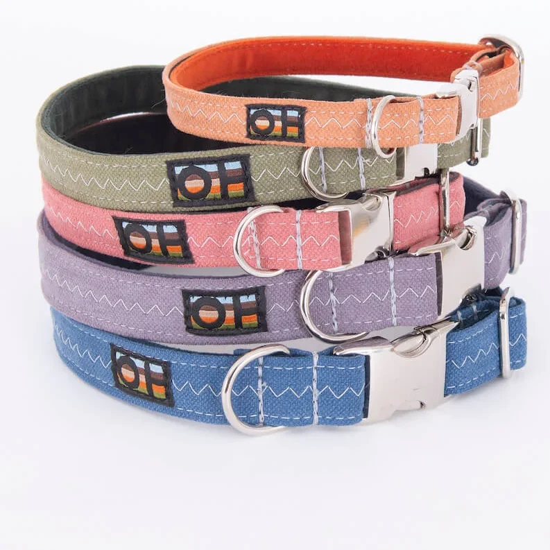 Oscar & Hooch Eco friendly SoftFit dog collar stack