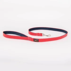 Harlow Range red vegan leather dog lead medium