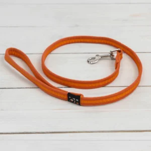 Oscar and Hooch signature clementine orange luxury dog lead